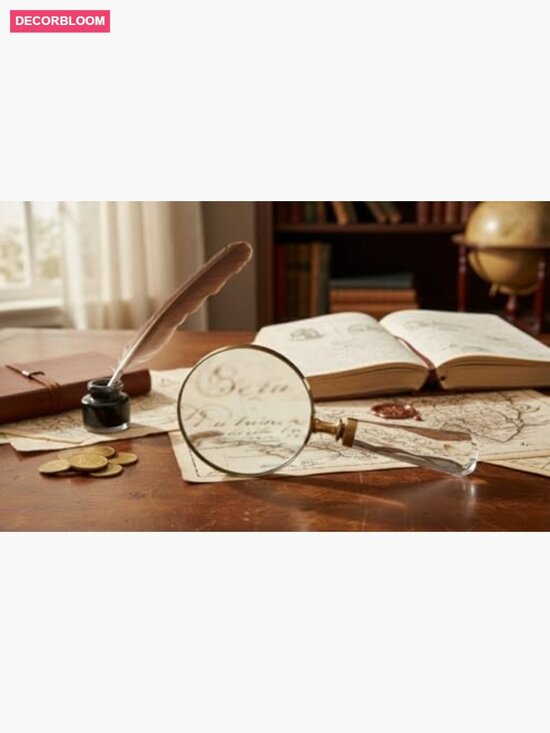Decorative Magnifying Glass with Diamond Glass Handle Reading Aid